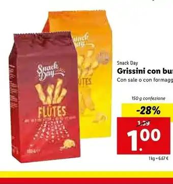 Lidl Snack day Grissini Con Burro offerta