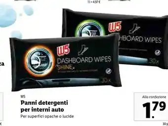 Lidl W5 Panni Detergenti Per Interni Auto offerta