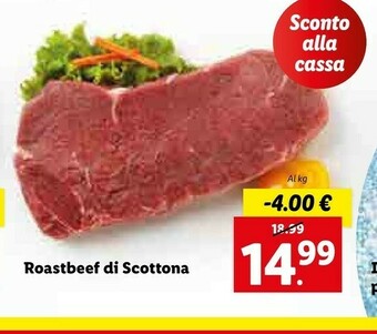 Lidl Roastbeef Di Scottona offerta