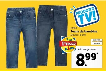 Lidl Jeans Da Bambina offerta