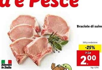 Lidl Braciole Di Suino 350 G offerta