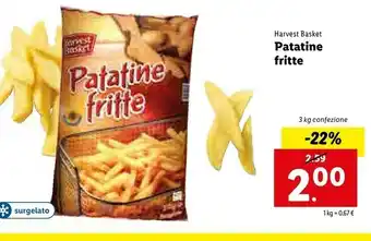 Lidl Harvest basket Patarine Fritte offerta
