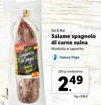 Lidl Sol & mar Salame offerta