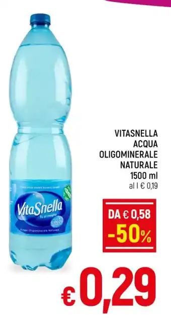 A&O VITASNELLA ACQUA OLIGOMINERALE NATURALE 1500 ml offerta
