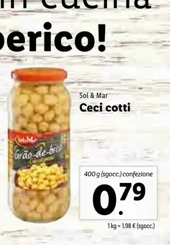 Lidl Sol & mar Ceci Cotti 400 G offerta