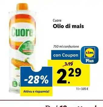 Lidl Cuore - Olio di Mais offerta