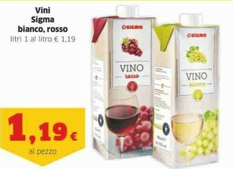 Sigma Sigma - Vino Rosso 1000 G(ml) offerta