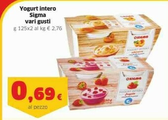 Sigma Sigma Yogurt Intero offerta