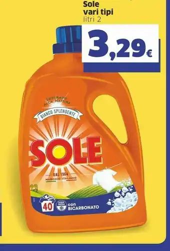 Sigma Sole Detersivo Lavatrice offerta