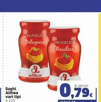 Sigma Althea Una Porzione Basilico 120 G(ml) offerta