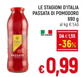 A&O LE STAGIONI D'ITALIA PASSATA DI POMODORO 690 g offerta