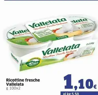 Sigma Vallelata Ricottine Fresche 200 G offerta