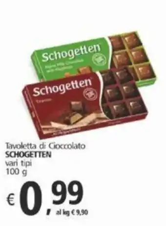Alter Discount Tavoletta di Cioccolato SCHOGETTEN vari tipi 100 g offerta