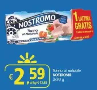 Alter Discount Tonno al naturale NOSTROMO 3x70 g offerta