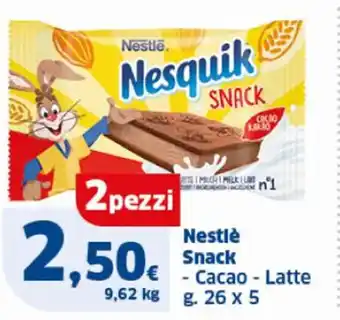 Sigma Nestle Snack - Cacao - Latte g. 26 x 5 offerta