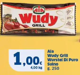 Sigma Ala Wudy Grill Wurstel Di Puro Suino g. 250 offerta