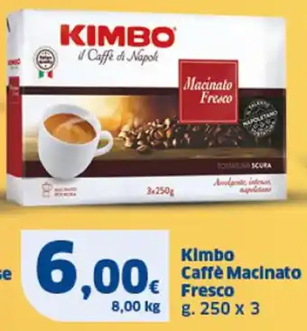 Sigma Kimbo Caffe Macinato Fresco g. 250 x 3 offerta