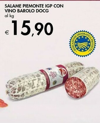 Bennet Salame Piemonte IGP Con Vino Barolo DOCG offerta
