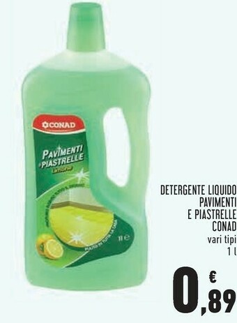 Conad Conad Detergente Liquido Pavimenti E Piastrelle offerta