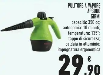 Conad Girmi Pulitore A Vapore Ap3000 offerta