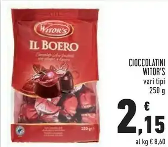 Conad Witor's Il Boero Cioccolato Extra Fondente Con Ciliegia E Liquore Classico Alla Ciliegia 250 G(ml) offerta