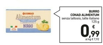 Conad Conad - Burro Alimentum Conad 125 G(ml) offerta