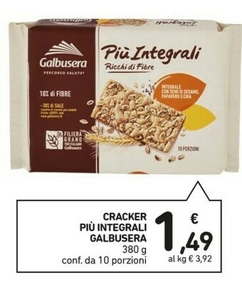 Conad Galbusera Cracker Integrali Cuor Di Forno offerta