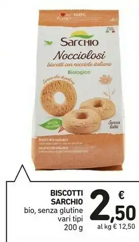 Conad Sarchio Biscotti Bio Senza Glutine offerta