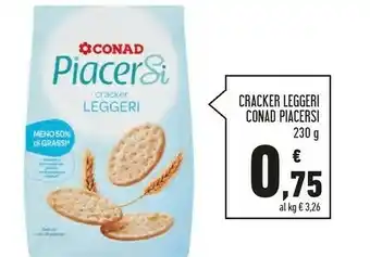 Conad Conad - Crackers Leggeri Piacersi 230 G(ml) offerta