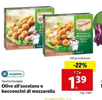 Lidl Taverna giuseppe Bocconcini Di Mozzarella 250 G(ml) offerta