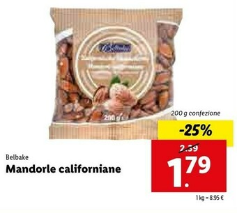 Lidl Belbake Mandorle Californiane offerta