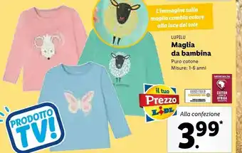 Lidl Lupilu Maglia Da Bambina offerta