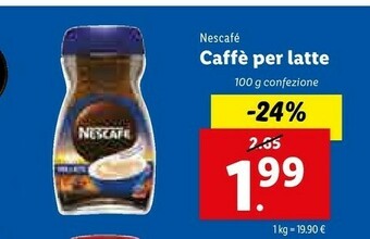 Lidl Nescafé Caffè Per Latte offerta