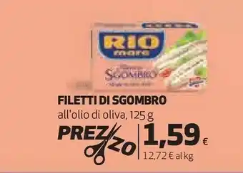 Coop Rio Mare Filetti Di Sgombro All'Olio Di Oliva 125 G(ml) offerta