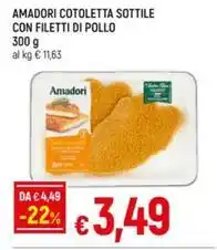 Galassia AMADORI COTOLETTA SOTTILE CON FILETTI DI POLLO offerta