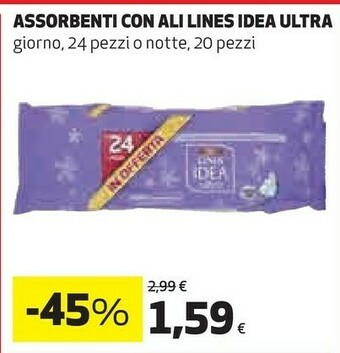 Coop Lines Assorbenti Con Ali Idea Ultra offerta