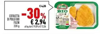 Conad Superstore Fileni Cotolette Di Petto Di Pollo Bio 220 G(ml) offerta