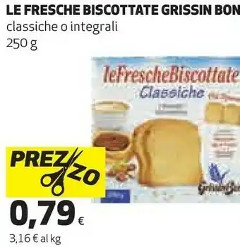 Coop Grissin Bon - Le Fresche Biscottate con Farina Integrale 250 g(ml) offerta