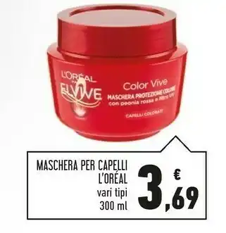 Conad L'Oreal Maschera Per Capelli 300 G offerta