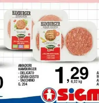Sigma Amadori Hamburger Delicato Di Pollo offerta