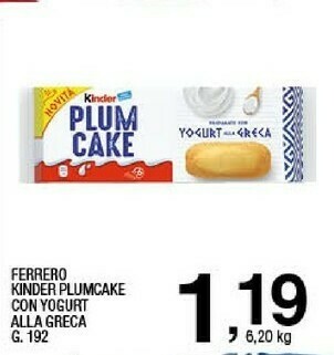 Sigma Ferrero Kinder Plumcake Con Yogurt Alla Greca offerta