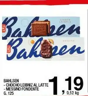 Sigma Bahlsen Chocho Leibniz Al Latte - Messino Fondente offerta