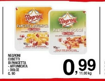 Sigma Negroni Pancetta Affumicata In Cubetti 90 G(ml) offerta