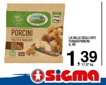 Sigma La Valle degli Orti Funghi Porcini offerta