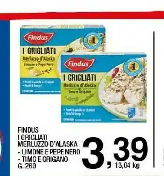Sigma Findus I Grigliati Merluzzo D'Alaska Con Limone E Pepe Nero offerta