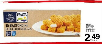 Sigma Frosta 15 Bastoncini Di Filetti Di Merluzzo 450 G(ml) offerta