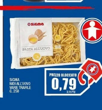 Sigma Sigma - Pasta All'Uovo 250 G(ml) offerta