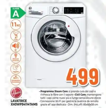 Expert Hoover LAVATRICE XH3WPS4114TAMS offerta