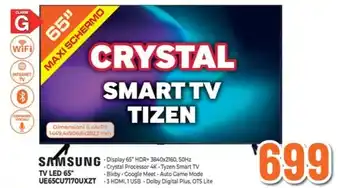 Expert SAMSUNG TV LED 65" UE65CU7170UXZT offerta