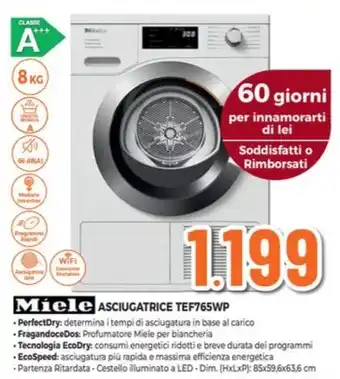 Expert Miele ASCIUGATRICE TEF765WP offerta